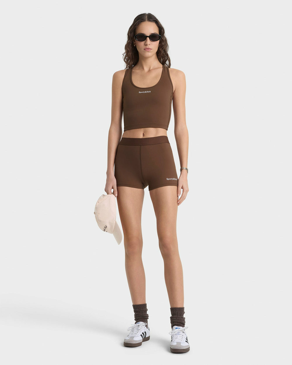 Serif Logo Active Short - Toffee/White Sporty & Rich Sale