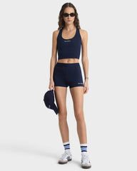 Serif Logo Active Short - Navy/White Sporty & Rich Online