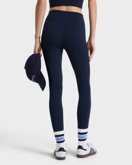Serif Logo Legging - Navy/White Sporty & Rich For Sale
