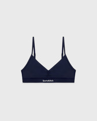 Serif Logo Mini Sports Bra - Navy/White Sporty & Rich Outlet