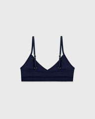 Serif Logo Mini Sports Bra - Navy/White Sporty & Rich Outlet