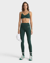 Serif Logo Legging - Forest/White Sporty & Rich Online