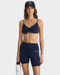 Serif Logo Biker Short - Navy/White Sporty & Rich For Sale