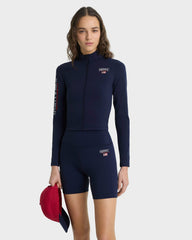 Nautical Biker Short - Navy Sporty & Rich US