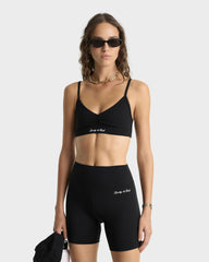 Signature Logo Biker Short - Black/White Sporty & Rich Online