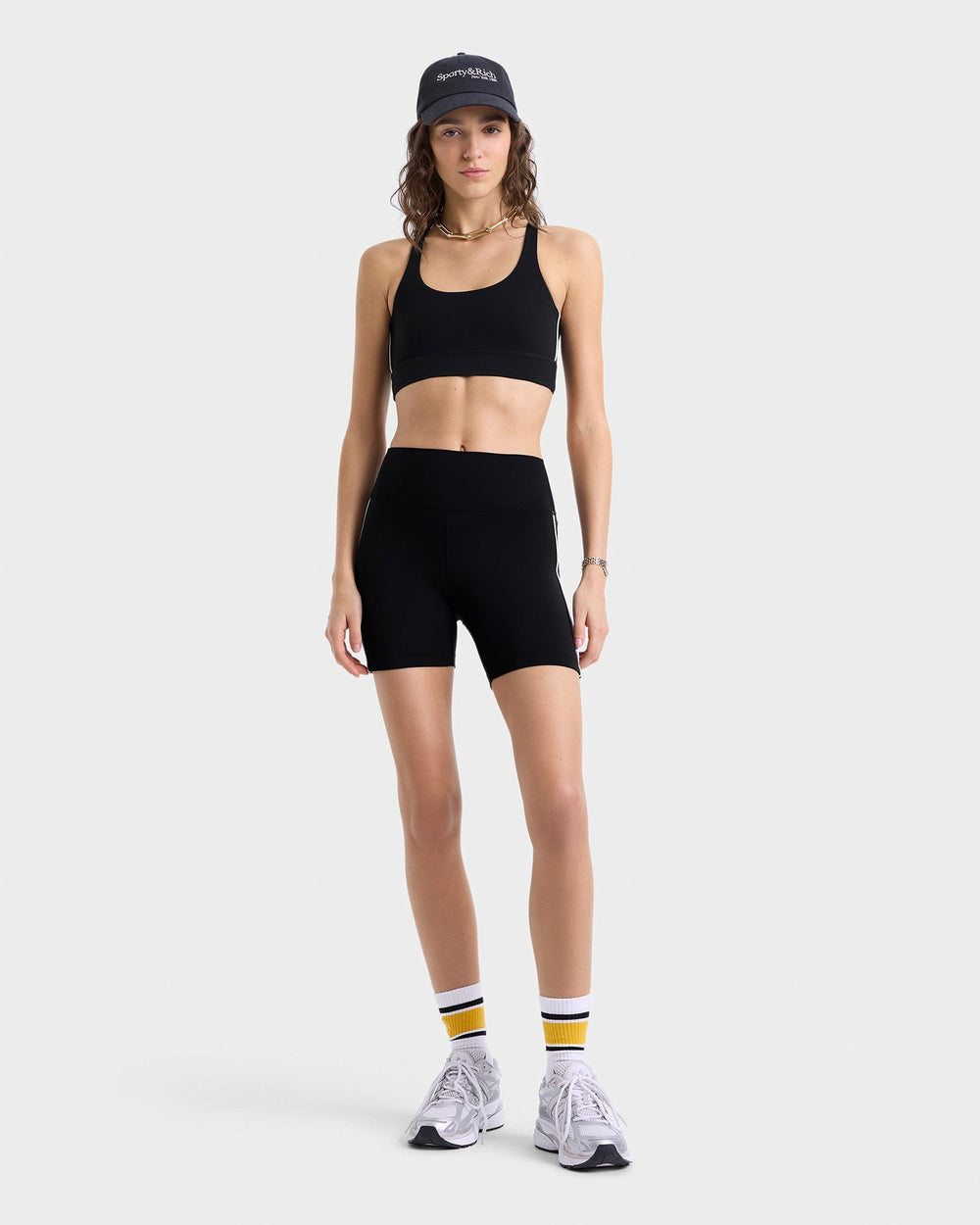 Bold Health Biker Short - Black/Gold Sporty & Rich Outlet