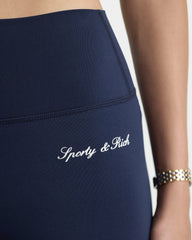 Signature Logo Legging - Navy/White Sporty & Rich Discount