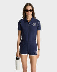 Eden Crest Embroidered Pique Short - Navy/White Sporty & Rich For Sale