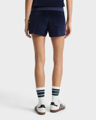 Crown Tennis Velour Short - Navy/Ecru Sporty & Rich Outlet