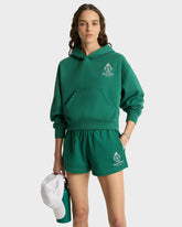 Crown Tennis Cropped Hoodie - Alpine/White Sporty & Rich US