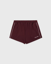 Signature Logo Retro Track Short - Bordeaux/White Sporty & Rich For Sale