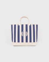 NY Crest Beach Tote - Natural/Light Navy Sporty & Rich US