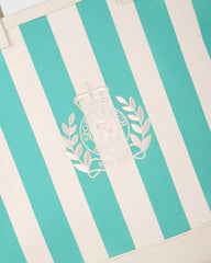 NY Crest Beach Tote - Natural/Amalfi Green Sporty & Rich Sale