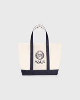 Yale Crest Tote Bag - Natural/Navy Sporty & Rich Online