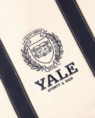 Yale Crest Tote Bag - Natural/Navy Sporty & Rich Online