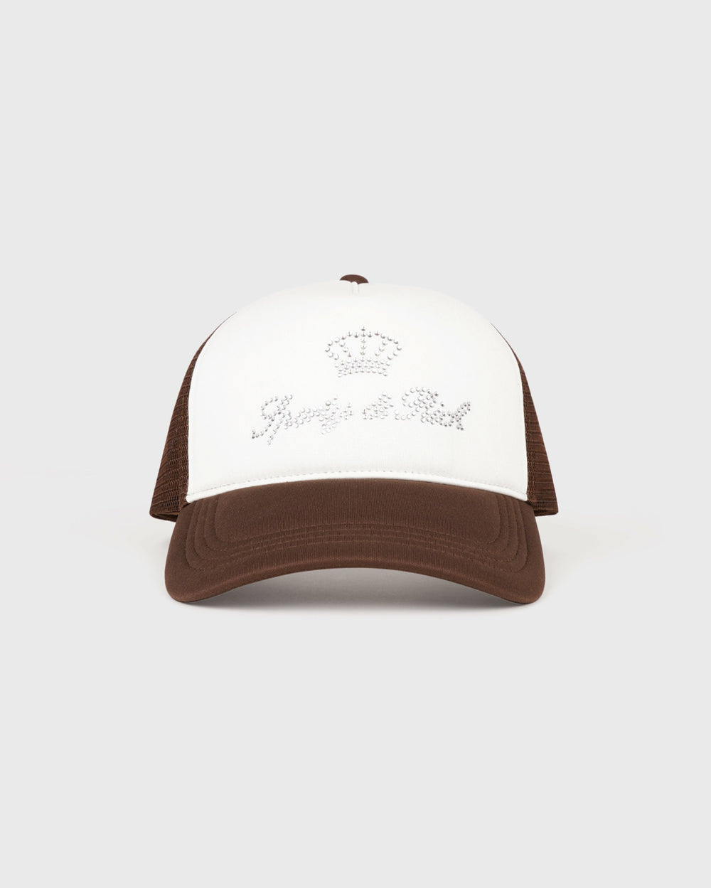 Juicy Crown Trucker Hat - White/Chocolate Sporty & Rich Outlet