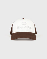 Juicy Crown Trucker Hat - White/Chocolate Sporty & Rich Outlet