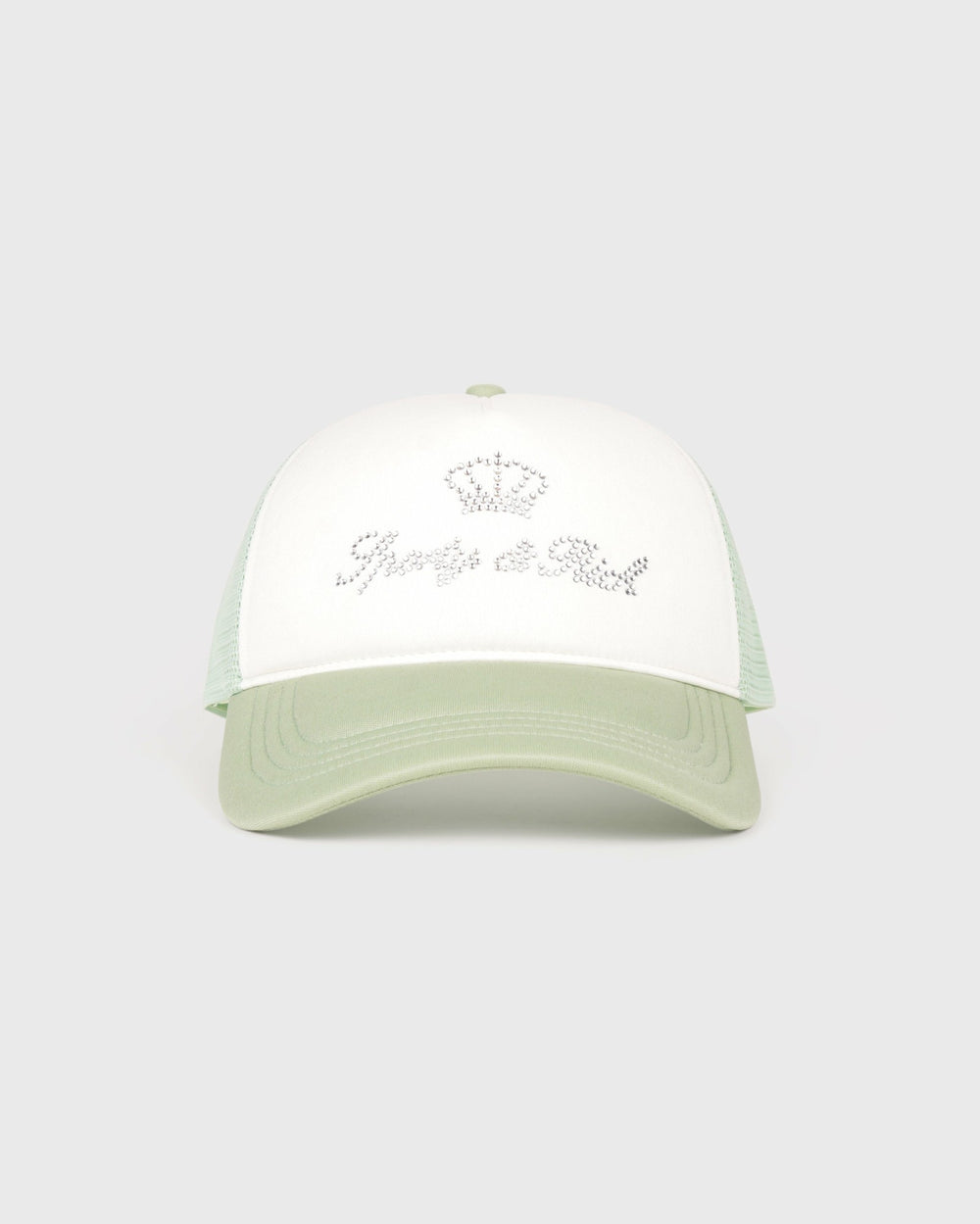 Juicy Crown Trucker Hat - White/Sage Sporty & Rich Sale