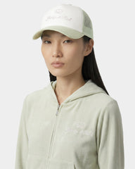 Juicy Crown Trucker Hat - White/Sage Sporty & Rich Sale
