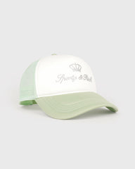Juicy Crown Trucker Hat - White/Sage Sporty & Rich Sale