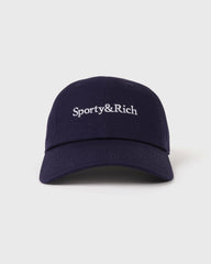 Serif Logo Hat - Navy/White Sporty & Rich For Sale