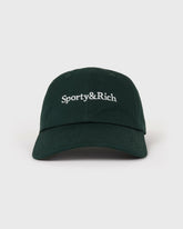 Serif Logo Hat - Forest/White Sporty & Rich US