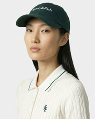 Serif Logo Hat - Forest/White Sporty & Rich US