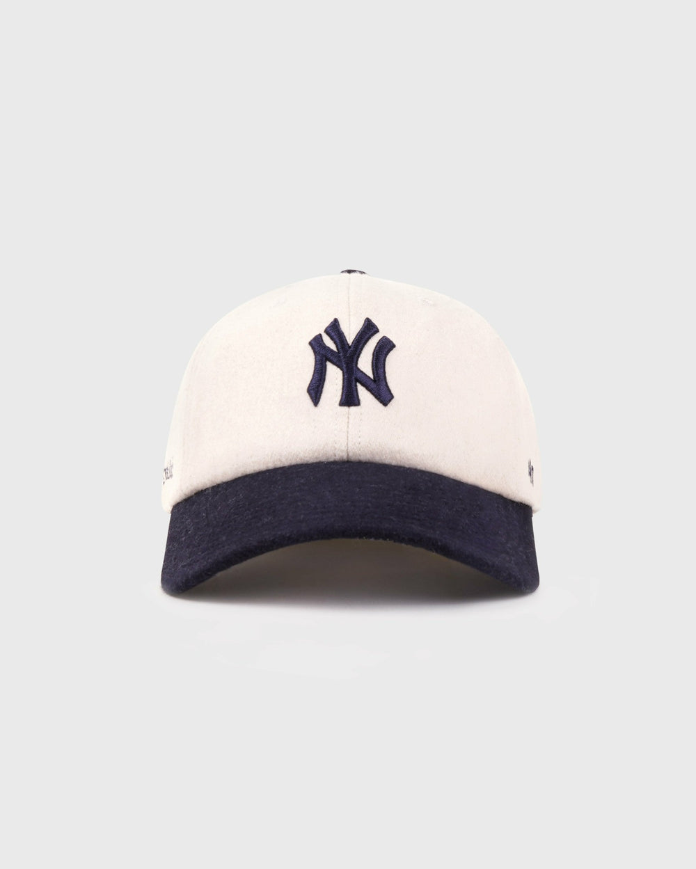 Yankees Serif Wool Hat - Ecru/Navy Sporty & Rich Sale