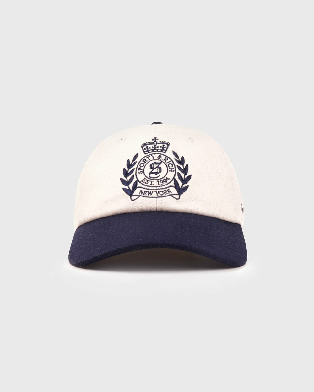 NY Crest Wool Hat - Ecru/Navy Sporty & Rich Discount