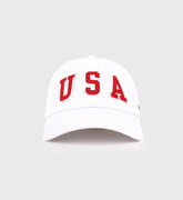 USA Hat - White/Sports Red/ Navy Sporty & Rich For Sale