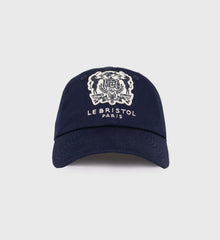 Bristol Crest Hat - Navy/Cream Sporty & Rich Sale