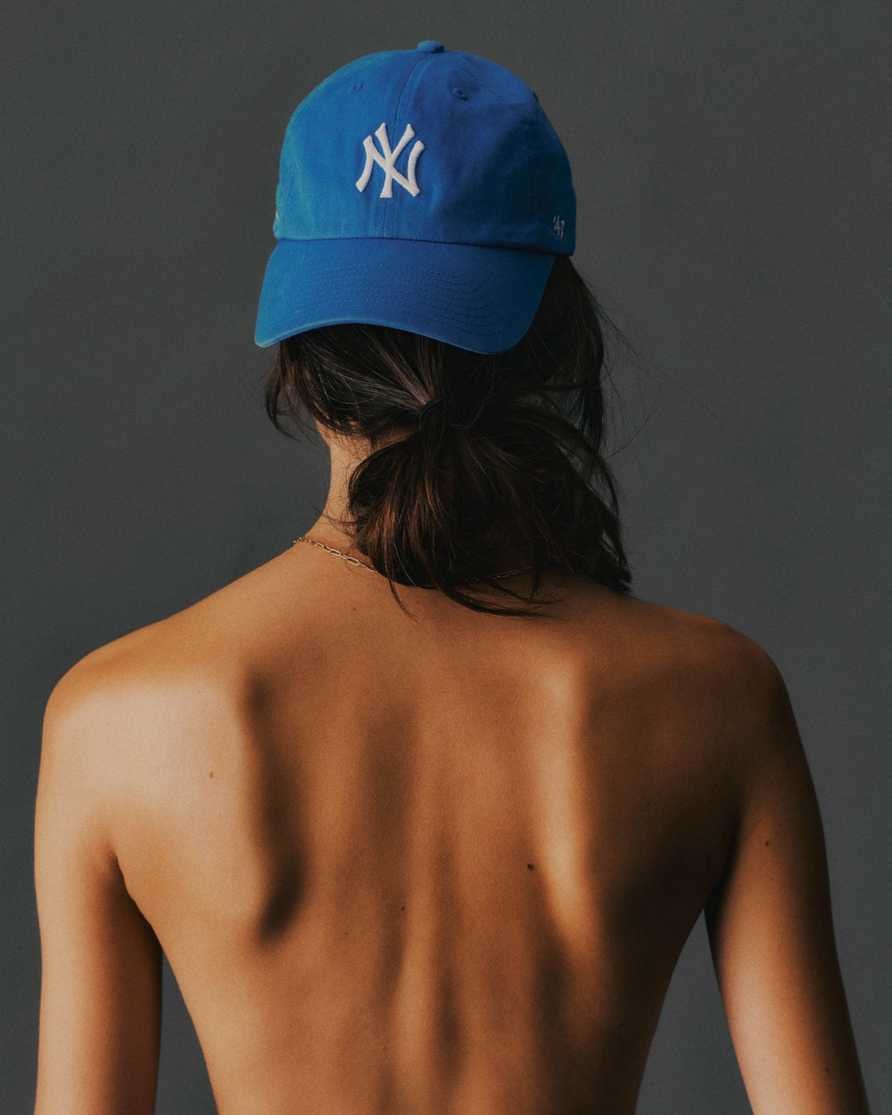 Yankees Serif Hat - Team Blue Sporty & Rich US