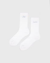 Juicy Script Sock - White/Sky Blue Sporty & Rich Online