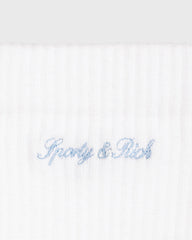 Juicy Script Sock - White/Sky Blue Sporty & Rich Online