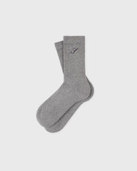 S Logo Wide Rib Cotton Socks - Heather Gray Sporty & Rich For Sale