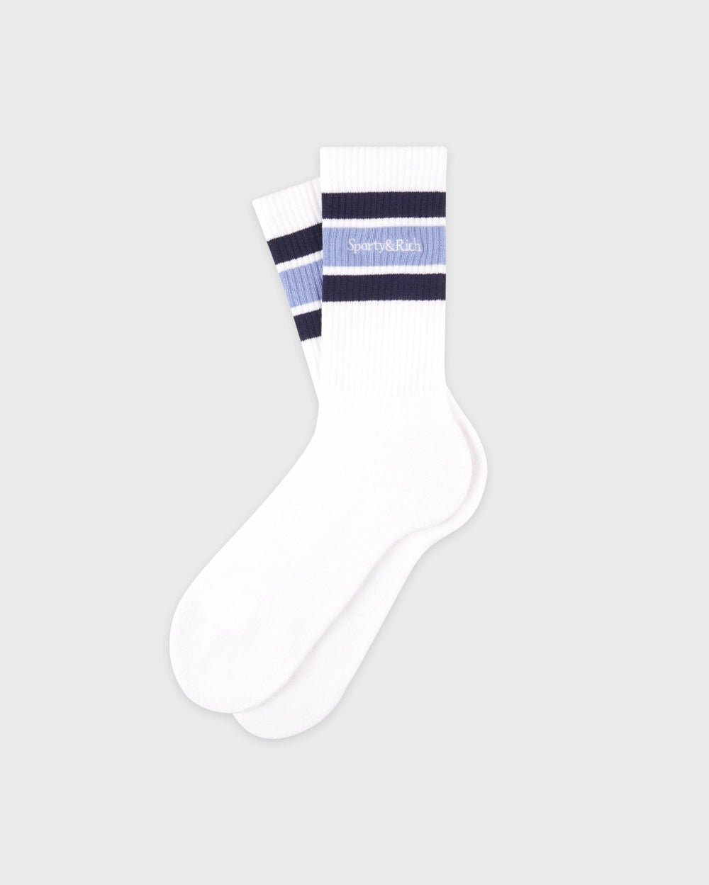 Serif Logo Socks - White/Navy/Colony Sporty & Rich Sale