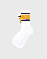 SRHWC Roller Socks - White/Navy/Faded Gold Sporty & Rich US
