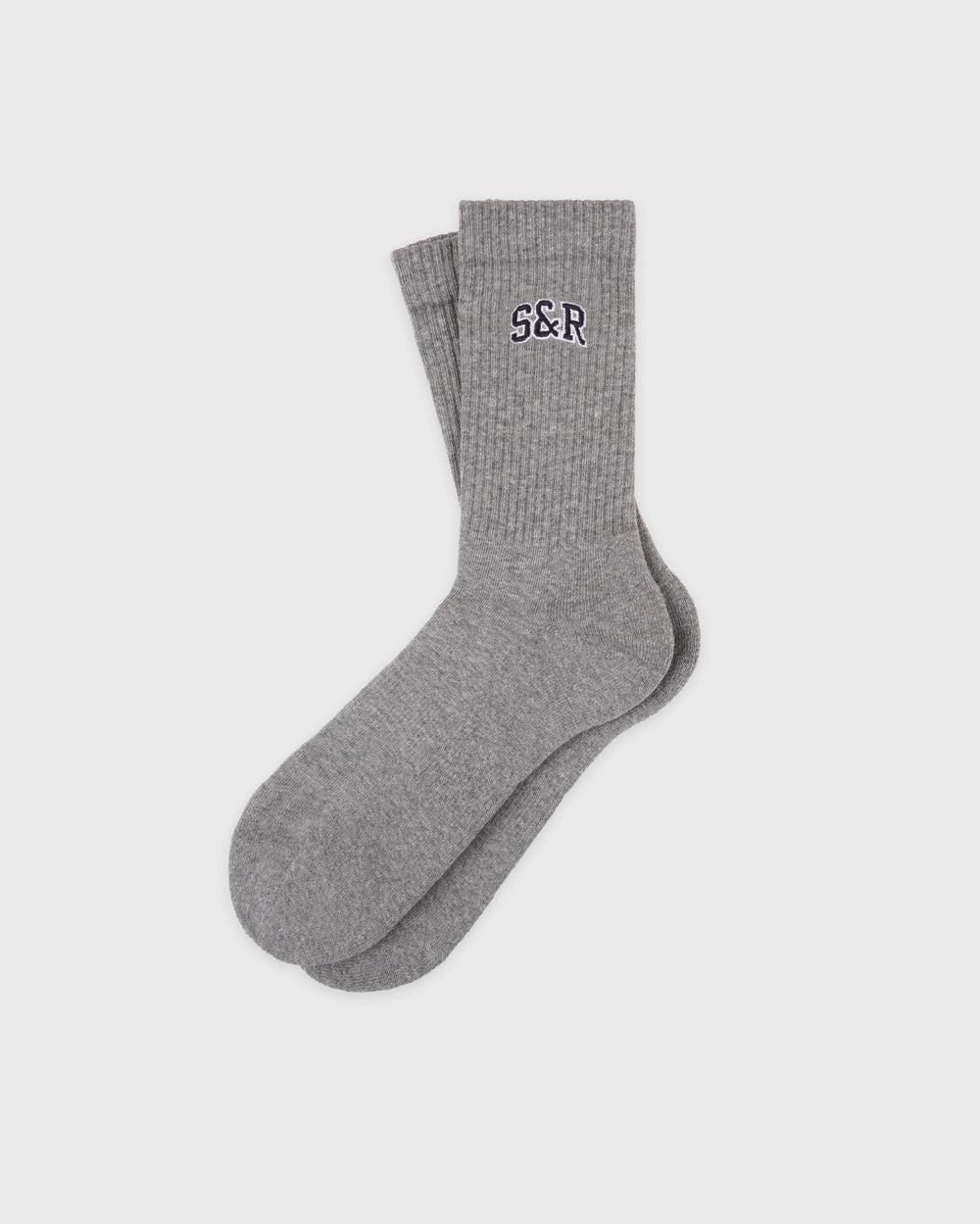 S&R Ivy Socks - Heather Gray/Navy Sporty & Rich Discount