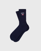 Nautical Socks - Navy/White/Ruby Sporty & Rich Online