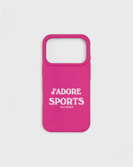 J'adore Sports iPhone Case - Fuschia/White Sporty & Rich US