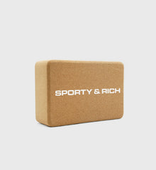 Bold Logo Cork Yoga Block Sporty & Rich Discount