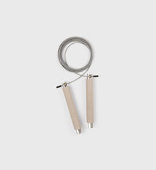 Leather Jump Rope - Hazelnut/White Sporty & Rich For Sale