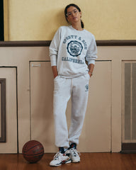 California Emblem Soft Crewneck - Heather Gray/Navy Sporty & Rich Online