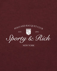 Syracuse T-Shirt - Bordeaux/White Sporty & Rich Sale