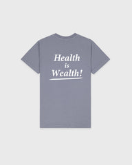 Health Is Wealth T-Shirt - Faded Indigo/White Sporty & Rich Discount