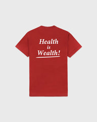 Health Is Wealth Tshirt - Faded Merlot/White Sporty & Rich Outlet