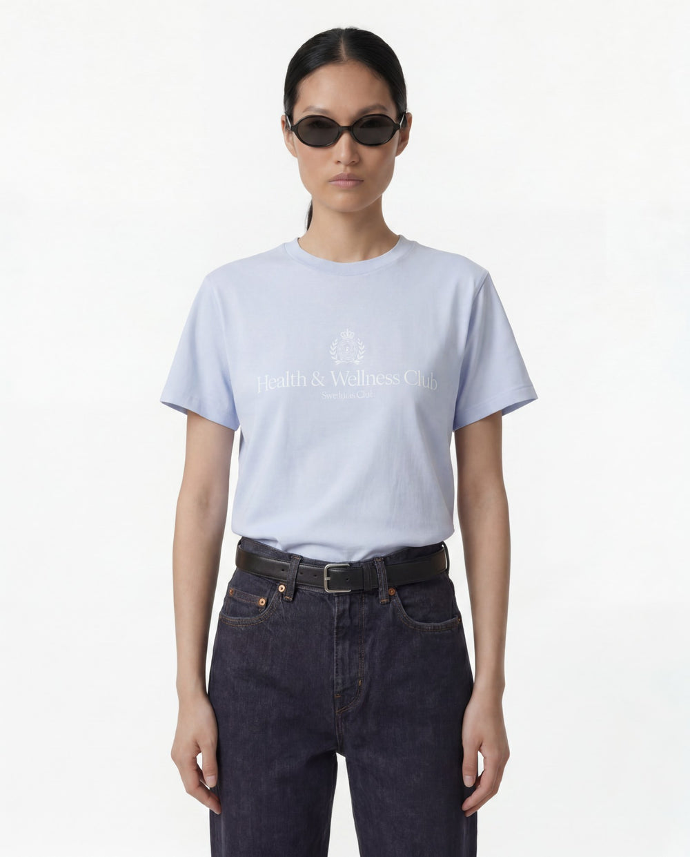 H&W Crest T-Shirt - Ciel Sporty & Rich Sale