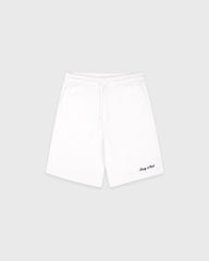 Signature Logo Kids Terry Short - White/Light Navy Sporty & Rich US