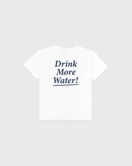 Drink More Water Kids T-Shirt - White/Light Navy Sporty & Rich Online