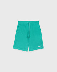 Signature Logo Kids Terry Short - Amalfi Green/White Sporty & Rich For Sale